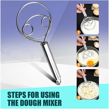 Multi Functional Stainless Steel Dough Mixer & Egg Beater (DM1)