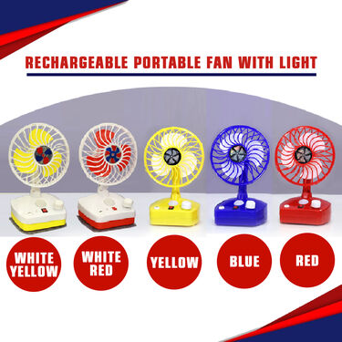 Rechargeable Portable Fan with LED Light (IF2)