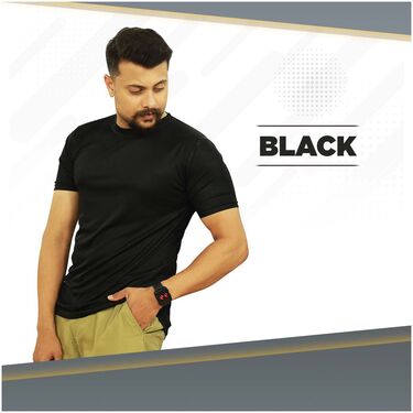 Pack of 5 Round Neck T-shirts with Digital Watch Free