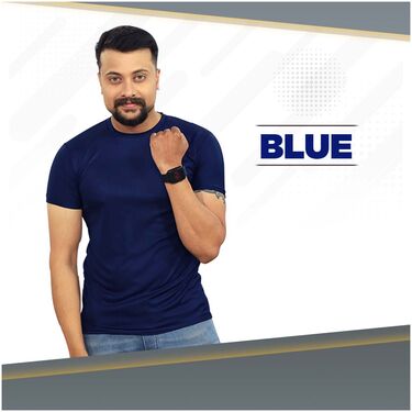 Pack of 5 Round Neck T-shirts with Digital Watch Free