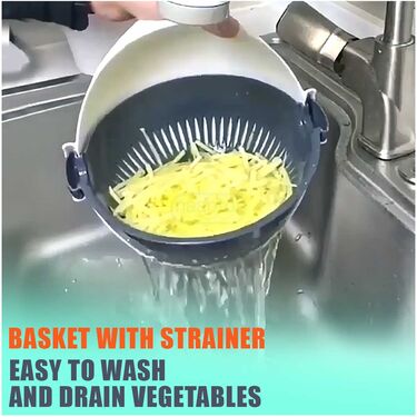 9 in 1 Multi Function Vegetable Cutter Drain Basket (BC1)