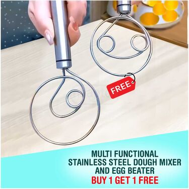 Multi Functional Stainless Steel Dough Mixer & Egg Beater (DM1)