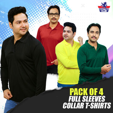 Pack of 4 Collar Neck Full Sleeves T-shirts (4PTF-1)