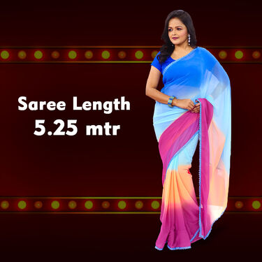 Bollywood Inspired Designer Shaded Georgette Saree (WDS-1)