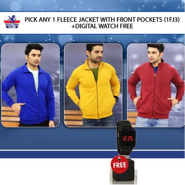 Pick Any 1 Fleece Jacket for Men with Digital Watch Free